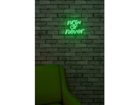 WALLXPERT Dekorativna plastična LED rasveta Now or Never Green