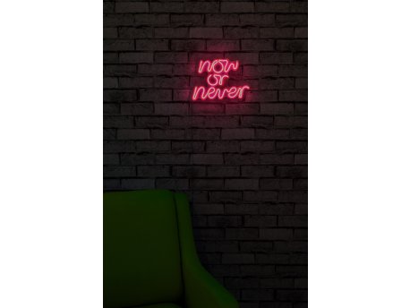 WALLXPERT Dekorativna plastična LED rasveta Now or Never Pink