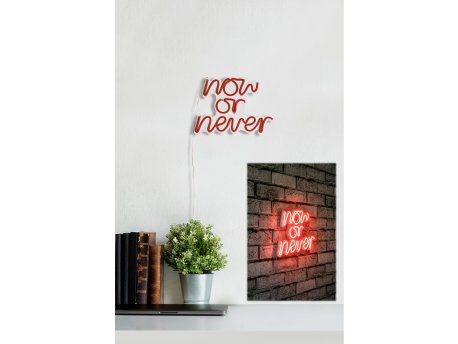 WALLXPERT Dekorativna plastična LED rasveta Now or Never Red