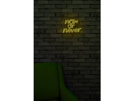 WALLXPERT Dekorativna plastična LED rasveta Now or Never Yellow