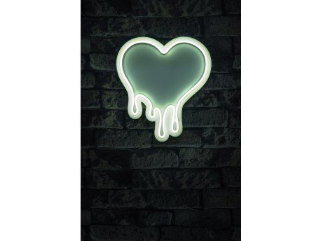 WALLXPERT Dekorativna plastična LED rasveta Melting Heart White