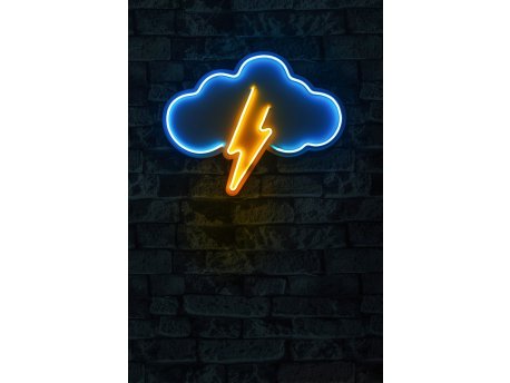 WALLXPERT Dekorativna plastična LED rasveta Thunder Storm Blue Yellow