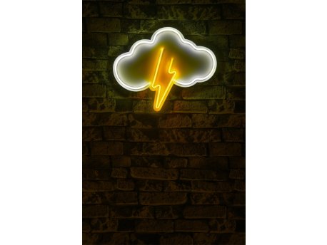 WALLXPERT Dekorativna plastična LED rasveta Thunder Storm White Yellow
