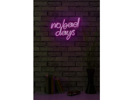 WALLXPERT Dekorativna plastična LED rasveta No Bad Days Pink