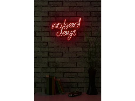 WALLXPERT Dekorativna plastična LED rasveta No Bad Days Red