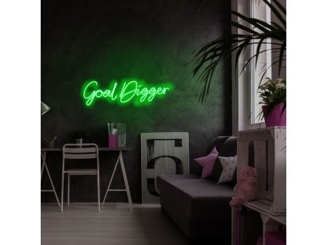 WALLXPERT Dekorativna plastična LED rasveta Goal Digger Green
