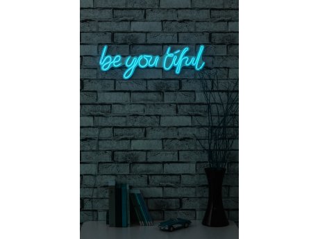 WALLXPERT Dekorativna plastična LED rasveta Be you tiful Blue