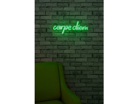 WALLXPERT Dekorativna plastična LED rasveta Carpe Diem Green