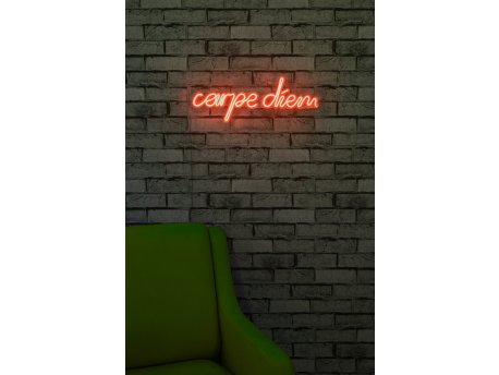 WALLXPERT Dekorativna plastična LED rasveta Carpe Diem Red