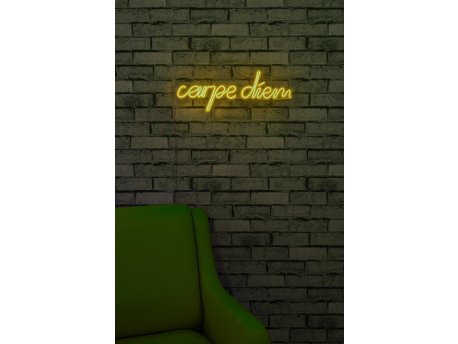 WALLXPERT Dekorativna plastična LED rasveta Carpe Diem Yellow