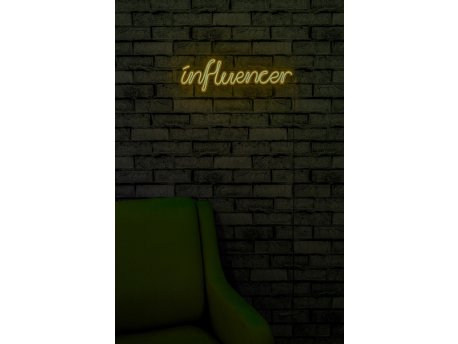 WALLXPERT Dekorativna plastična LED rasveta Influencer Yellow
