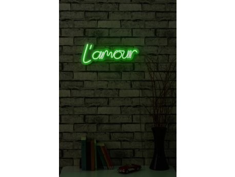 WALLXPERT Dekorativna plastična LED rasveta L'amour Green