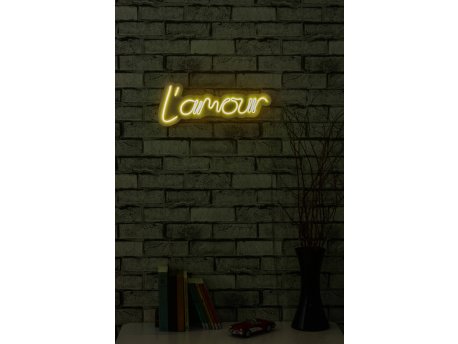 WALLXPERT Dekorativna plastična LED rasveta L'amour Yellow