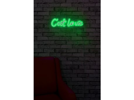 WALLXPERT Dekorativna plastična LED rasveta C'est La Vie Green