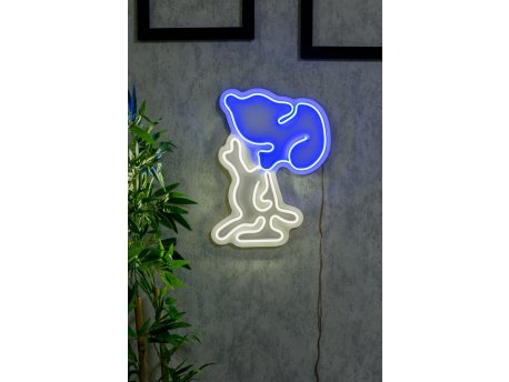 WALLXPERT Dekorativna plastična LED rasveta Cartoon Dog Multicolor