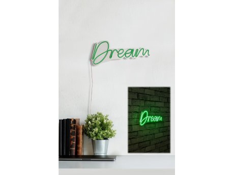 WALLXPERT Dekorativna plastična LED rasveta Dream Green