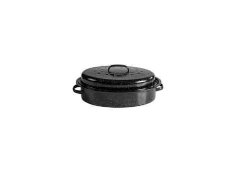 ROSBERG Pekač sa poklopcem R54523A 42x32cm Crni