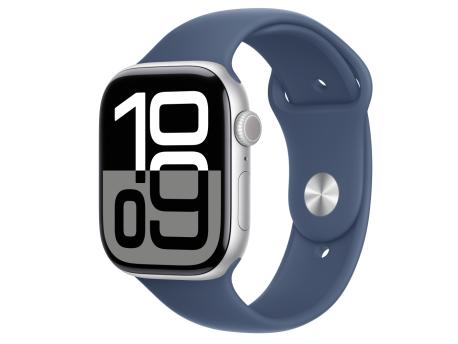 APPLE Watch S10 GPS 46mm Silver Alu Case with Denim Sport Band - M/L (mwwm3qv/a)