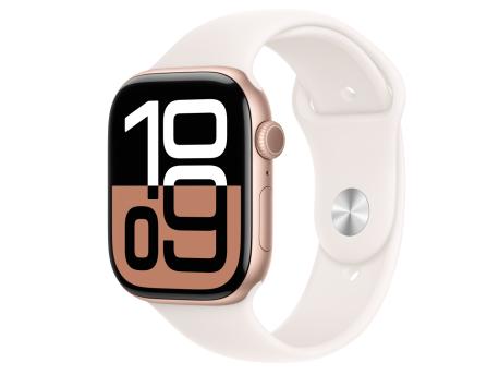 APPLE Watch S10 GPS 46mm Rose Gold Alu Case with Light Blush Sport Band - S/M (mwwt3qv/a)