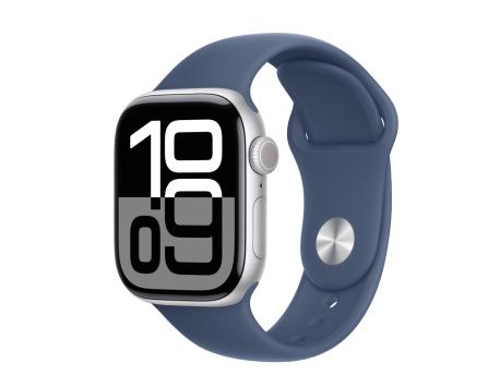 APPLE Watch S10 GPS 42mm Silver Alu Case with Denim Sport Band - S/M (mwwa3qv/a)