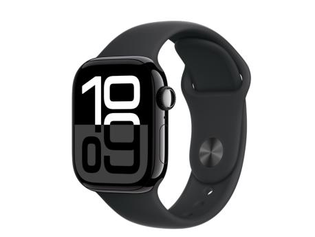 APPLE Watch S10 GPS 42mm Jet Black Alu Case with Black Sport Band - S/M (mwwe3qv/a)