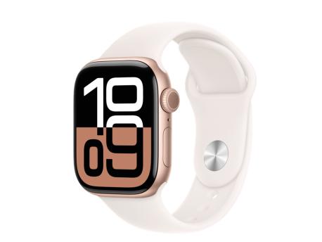 APPLE Watch S10 GPS 42mm Rose Gold Alu Case with Light Blush Sport Band - M/L (mwwj3qv/a)