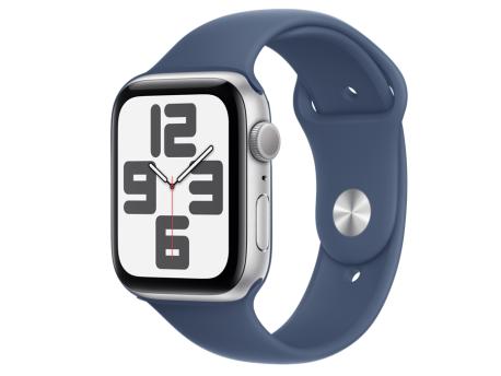 APPLE Watch SE2 v3 GPS 44mm Silver Alu Case with Denim Sport Band - M/L (mxer3qv/a)