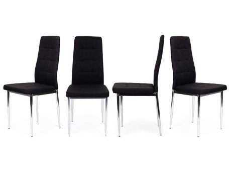 ModernHome Trpezarijske stolice set 4 kom Tami (DC858F-4 BLACK)