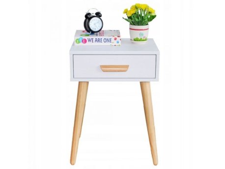ModernHome Noćni stočić Deva Bela (WYJ-085 WHITE)