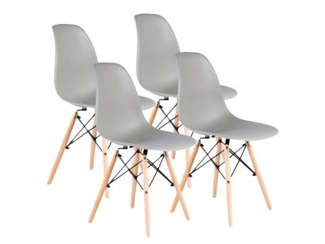ModernHome Milano set 4 stolice svetlo siva (PC-005 LG)