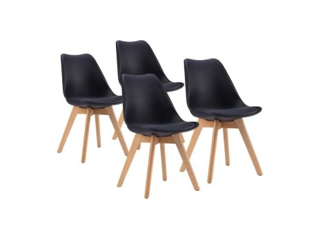 Bolzz Napoli set 4 stolice Black
