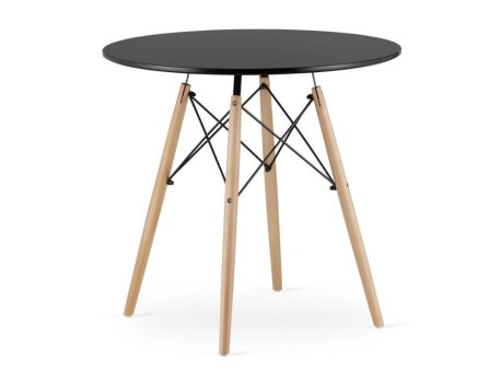 Bolzz Torino okrugli sto 80 cm Black