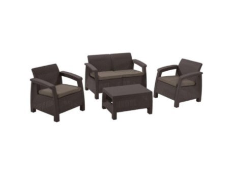 KETER Baštenska garnitura CORFU II braon CU 258952 OUTLET