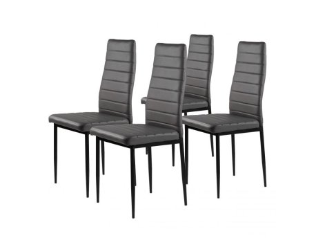 ModernHome Trpezarijske stolice set 4 kom Tami Dark Gray