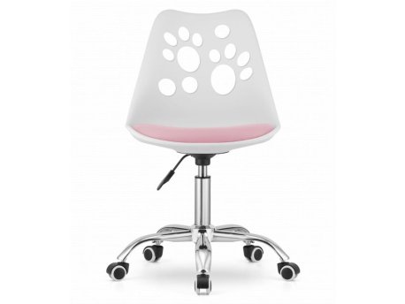 ModernHome Stolica Print White Pink