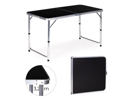 ModernHome Sklopivi sto za kampovanje - Black 120x60 cm
