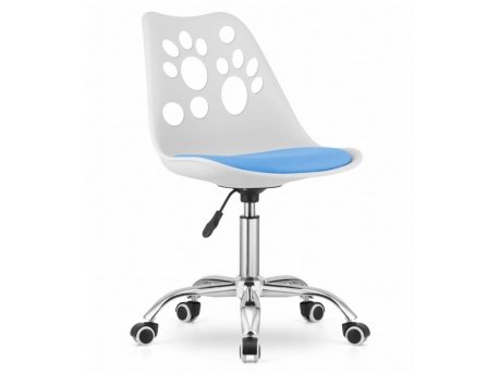 ModernHome Stolica Print White Blue