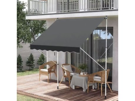 MultiGarden Tenda za terasu i balkon sa podešavanjem visine 3x1.2m Gray