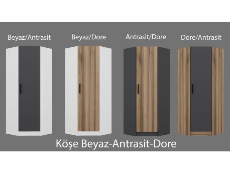 HANAH HOME Ormar Kale Corner Anthracite 210 1