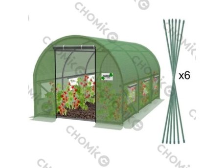 CHOMIK BAŠTENSKI PLASTENIK 3-SEGMENTNI ZELENI 3 x 2 x 2 m 5552