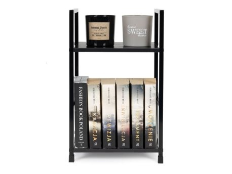 ModernHome Drvena polica sa dva nivoa loft black