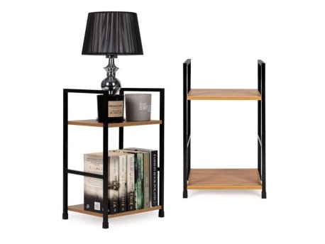 ModernHome Drvena polica sa dva nivoa, loft wild oak