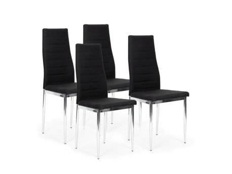 ModernHome Trepezarijske stolice set 4 kom Tami eko koža black