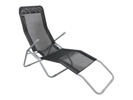 CHOMIK Ležaljka za baštu/plažu crna LEZ5897