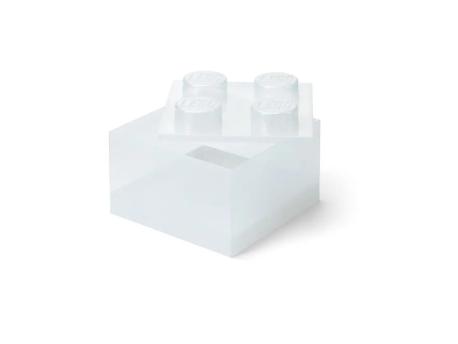 LEGO LEGO kutija za odlaganje sa poklopcem (4): Svetlucavo prozirna