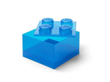 LEGO LEGO kutija za odlaganje sa poklopcem (4): Svetlucavo plava