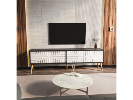 HANAH HOME TV polica Riso Black White