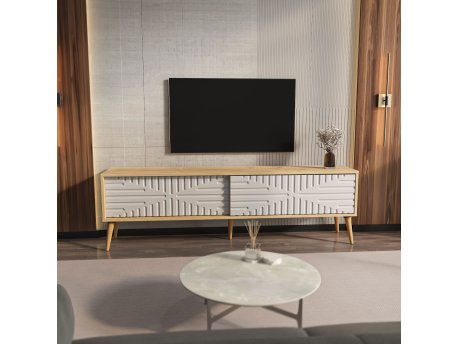 HANAH HOME TV polica Riso Sapphire Oak White