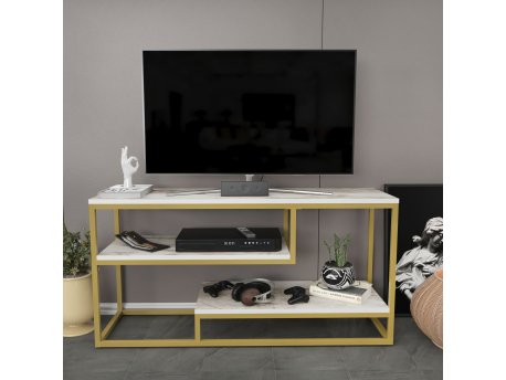 HANAH HOME TV polica Lorin Ephesus Gold