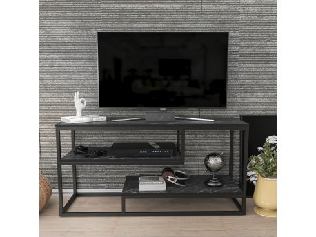 HANAH HOME TV polica Lorin Black White